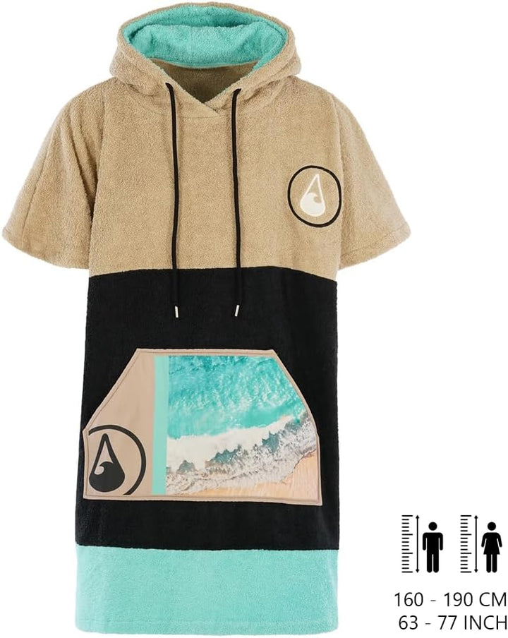 WAVE HAWAII Poncho Ericeira Badeponcho 95% Baumwolle 5% recyceltes Polyester für Körpergrössen von 1