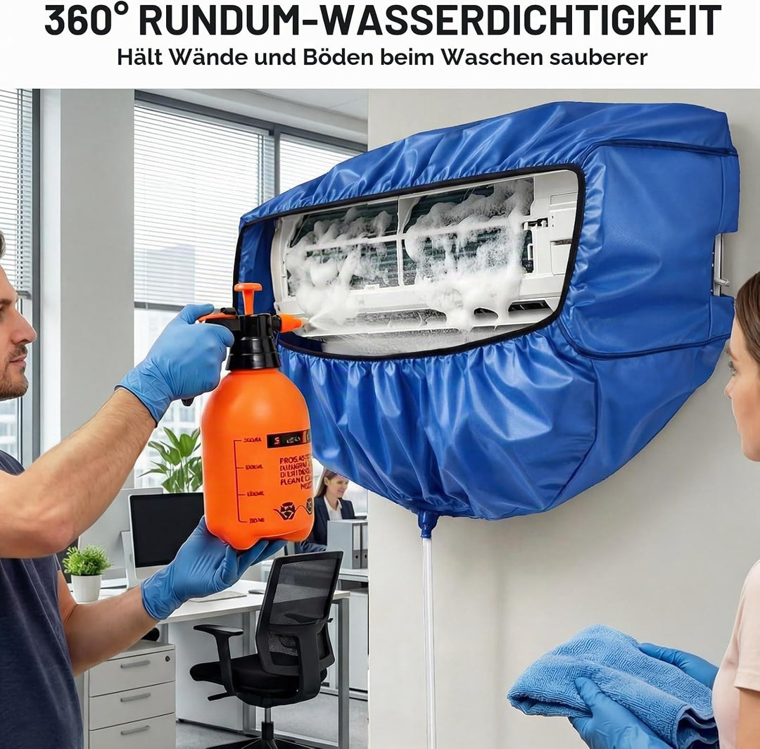 Klimaanlage Reinigungsset mit doppelseitigen Seitenpaneelen, dick beschichtetes wasserdichtes Materi