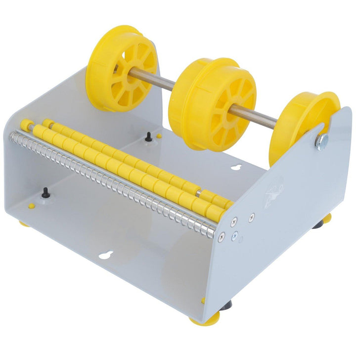 TE-Office Etikettenspender Labelspender aus Stahl für Haftetiketten Tisch und Wandgerät manuell bis