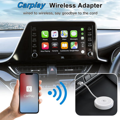 Wireless Carplay Adapter für iPhone, Wireless CarPlay Dongle für Autos mit Factory Car Play, iOS 10+