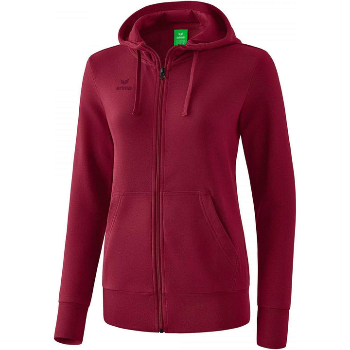 Erima Damen Basic Kapuzensweat Jacke 34 Bordeaux, 34 Bordeaux