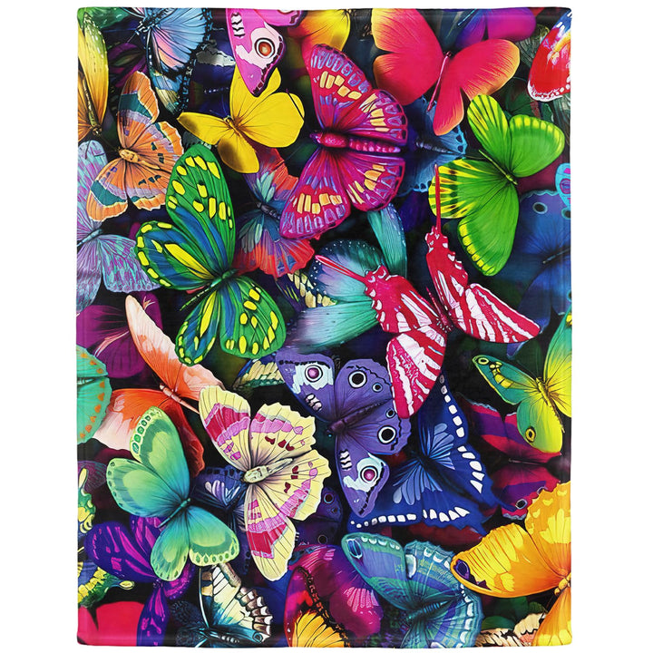 YISUMEI - 150 x 200 cm Decke - Bunte Schmetterlings Schönheits Natur Fleecedecke,Kaschmir-Gefühl Kus