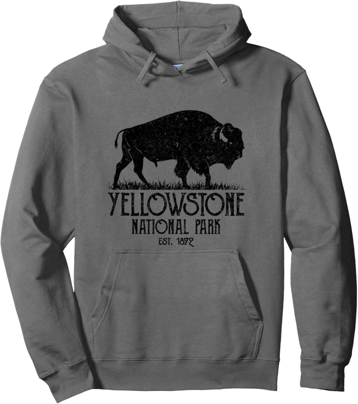 Yellowstone Kapuzenpullover Buffalo Bison Retro Vintage Yellowstone Pullover Hoodie