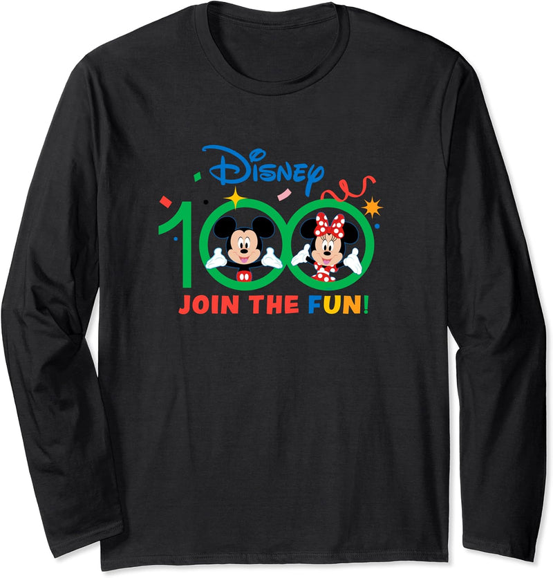 Disney 100 Anniversary Mickey and Minnie Join the Fun D100 Langarmshirt
