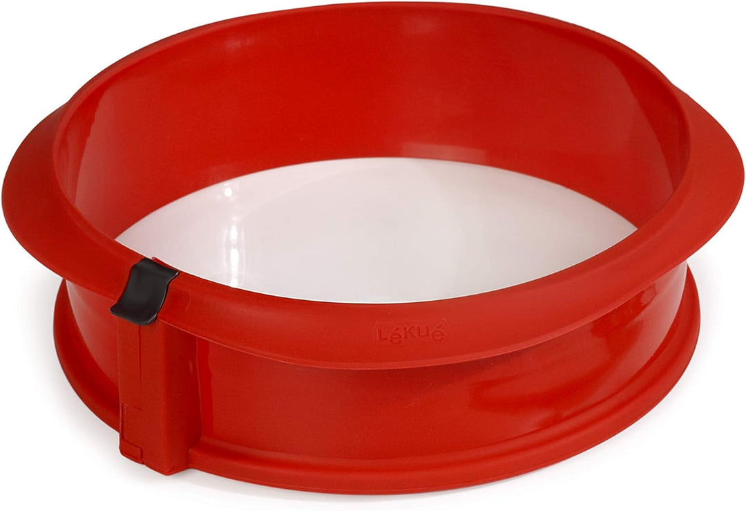 Lékué Duo, runde Springform, rot, Silikon, 23 x 7 x 23 cm Springform 23 cm, Springform 23 cm