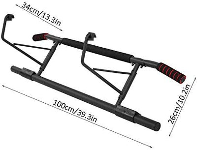 AYNEFY Klimmzugstange Stahl ohne Schrauben Klimmzugstange Tür mit gebogenem Griff Fitness Klimmzugst