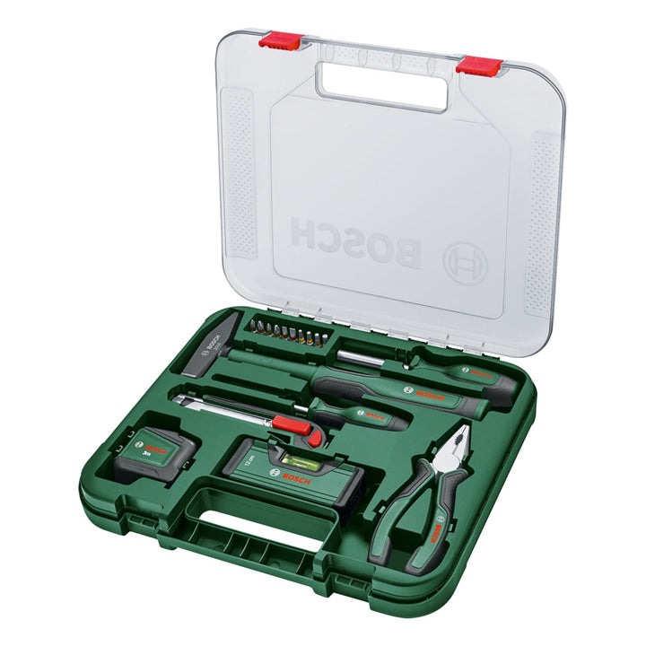 Bosch Universal Werkzeug-Set, 17-teilig (vielseitiger Werkzeugkoffer, bestückt, hochwertig, ergonomi