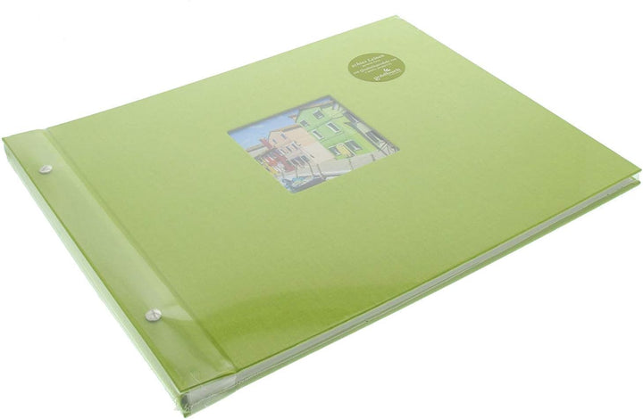 goldbuch 28896 Schraubalbum mit Fensterausschnitt, Bella Vista, 39 x 31 cm, Fotoalbum mit 40 weisse