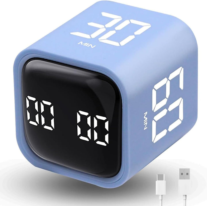 Produktivitätstimer Flip-Schwerkraftsensor-Würfeltimer Countdown & Countup, Stummschaltung & Vibrati