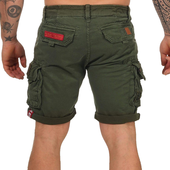 ALPHA INDUSTRIES Herren Cargos Crew Short Patch Short für Herren 33 Dark Olive, 33 Dark Olive