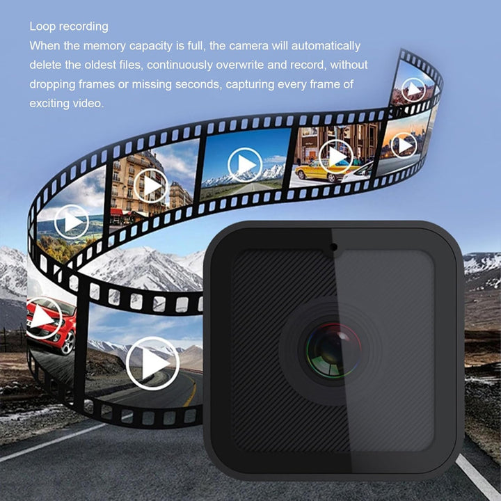 Zunate Lenker Fahrradkamera WiFi, 1080P Small Sport Video Action Kamera mit 120° Weitwinkel, Wasserd