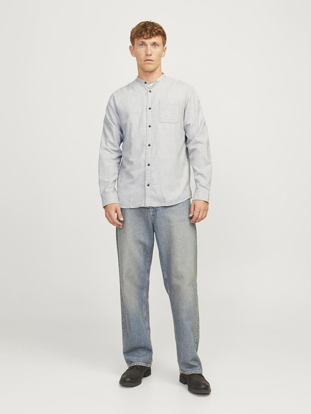 JACK & JONES Male Freizeithemd Comfort Fit Freizeithemd XS Light Grey Melange, XS Light Grey Melange
