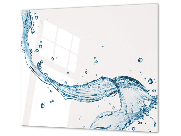 Küchenbrett aus Hartglas und Induktionskochplattenabdeckung – Schneideplatten SINGLE mit 60 x 52 cm