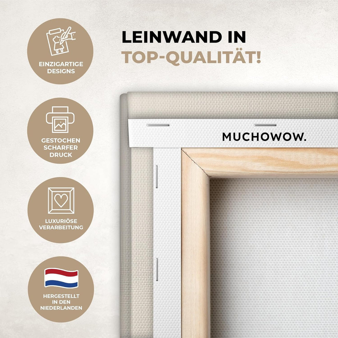 MuchoWow© Leinwandbild Gross 120x80 cm XXL Dekoration Wohnzimmer Bilder Pictures Wall Decoration Liv