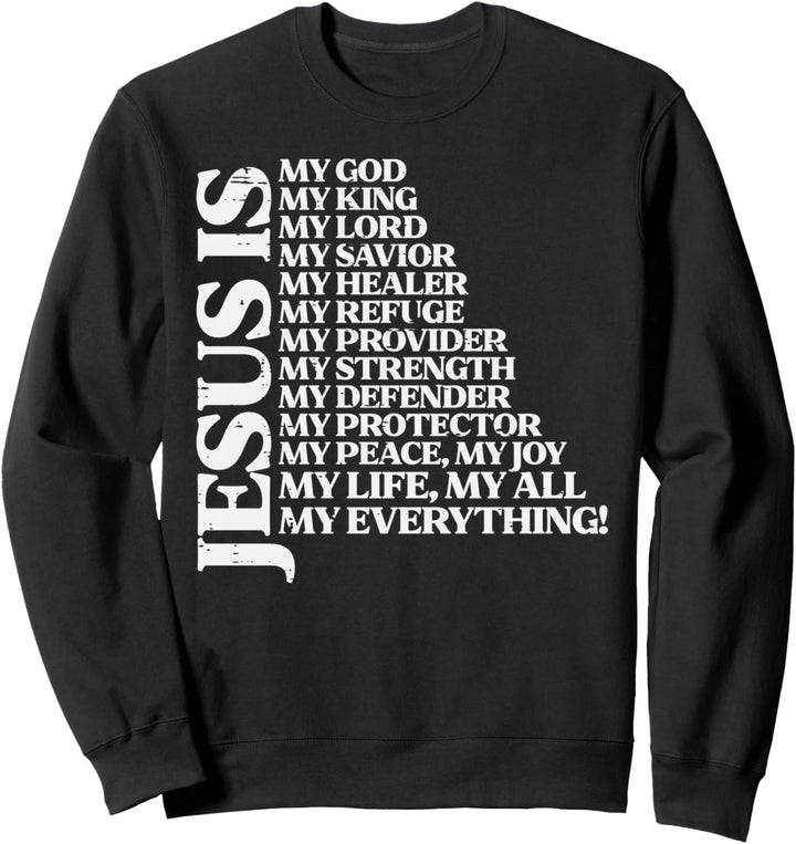 Jesus Mein Gott König Lord Religiös Christlich Herren Damen Kinder Sweatshirt
