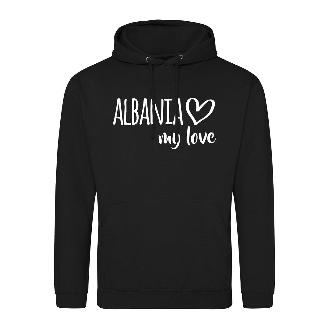 Huuraa Unisex Hoodie Albania My Love Pullover Vegan Grösse S-3XL für alle die Albanien lieben Gesche
