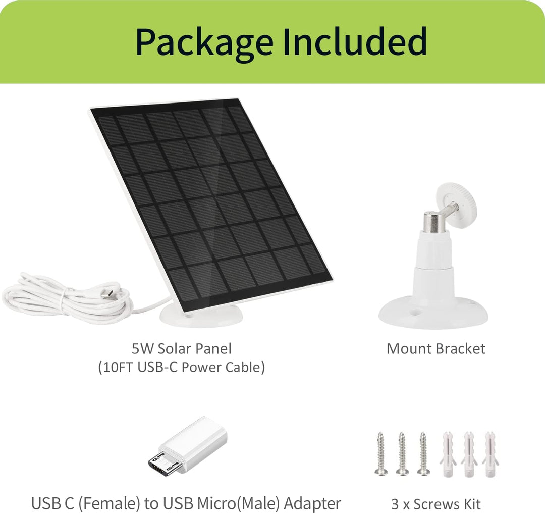TONTON 5W Solarpanel für Überwachungskamera, IP66 wasserdichte Solarstromversorgung für Sicherheit B