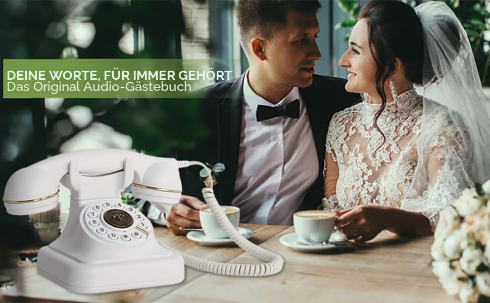 Audio-Gästebuch, Hochzeitstelefon, Gästebuch, Retro-Telefon, Audio-Gästebuch – eine persönliche und
