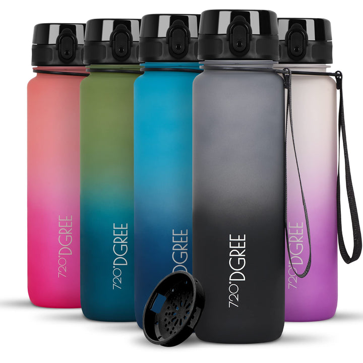 720°DGREE Trinkflasche “uberBottle“ +Sieb - 350ml, 500ml, 650ml, 1000ml, 1,5l, 2l - BPA-Frei - Wasse