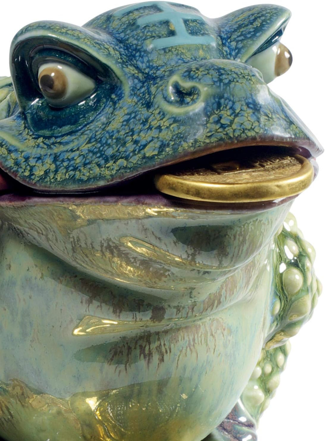 LLADRÓ Figur Glücksfrosch. Limitierte Auflage. Frosch. Porzellan.