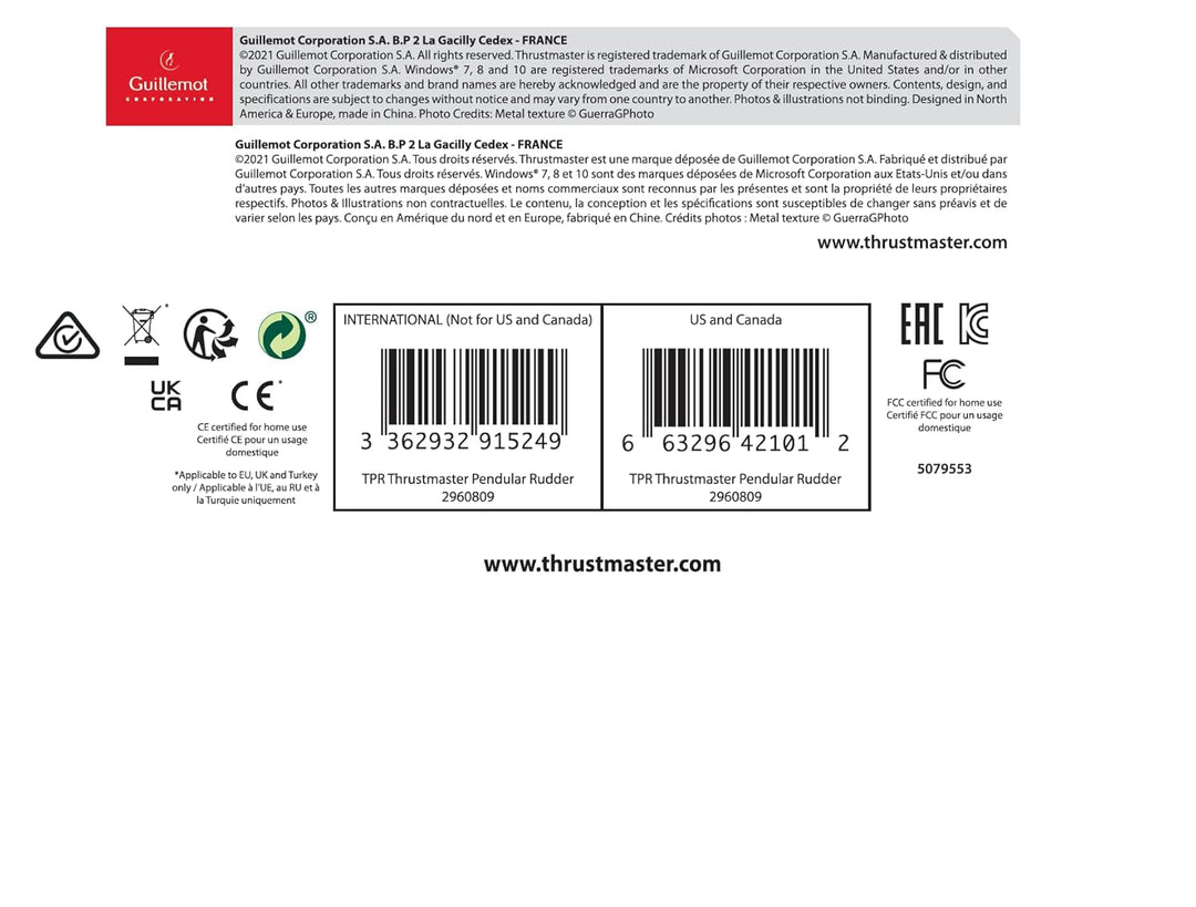 Thrustmaster TPR - Pendular Rudder Pedals für PC Standard, Standard