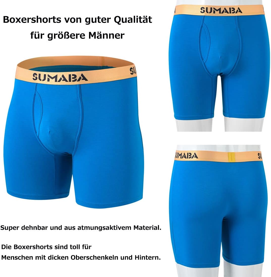 ZUOLAIYIN Bambus Boxershorts für Herren Atmungsaktiv Weicher Beutel Unterwäsche Shorts Sportliche Sp