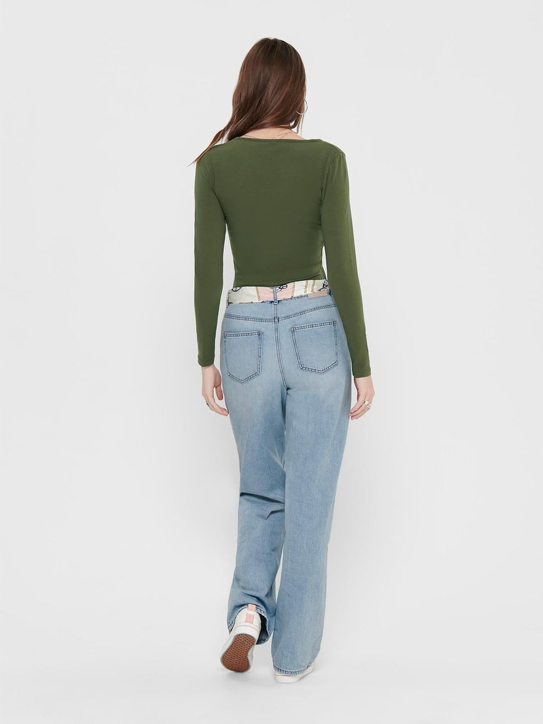ONLY Damen Longsleeve Onllive Love Life Basic Damen-Shirt L 1x Golden Yellow, 1x Burnt Henna, 1x Kal