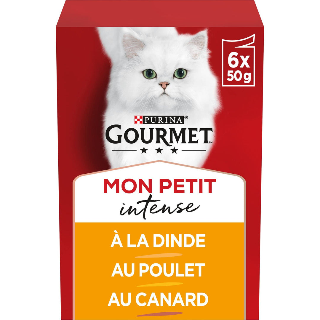 Gourmet Mon Petit Mahlzeiten für ausgewachsene Katzen Geschmack wählbar (6x50g - Pack of 8) Geflügel
