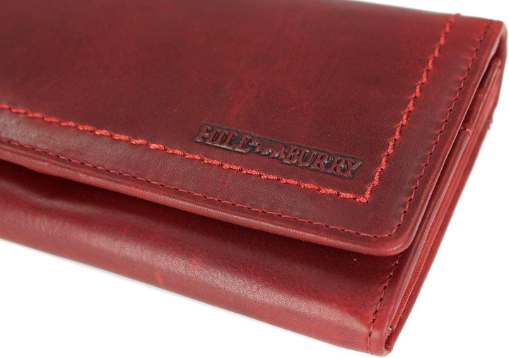Hochwertige Vintage Leder Damen Geldbörse Portemonnaie langes Portmonee Geldbeutel aus weichem Leder
