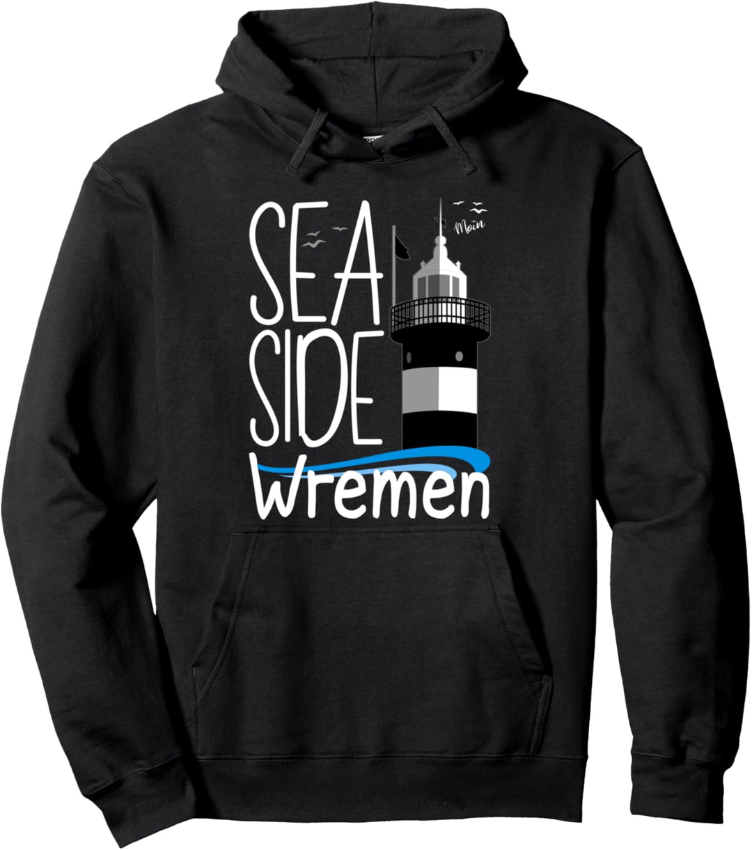 Wremen Wurster Nordseeküste Urlaub Leuchtturm Kleiner Preusse Pullover Hoodie
