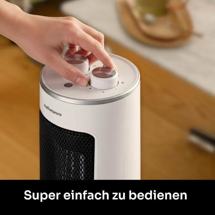 Mellerware Homy! Oszillierbarer Keramik-Heizlüfter, 2000 W, 3 Funktionen (einschliesslich Ventilator