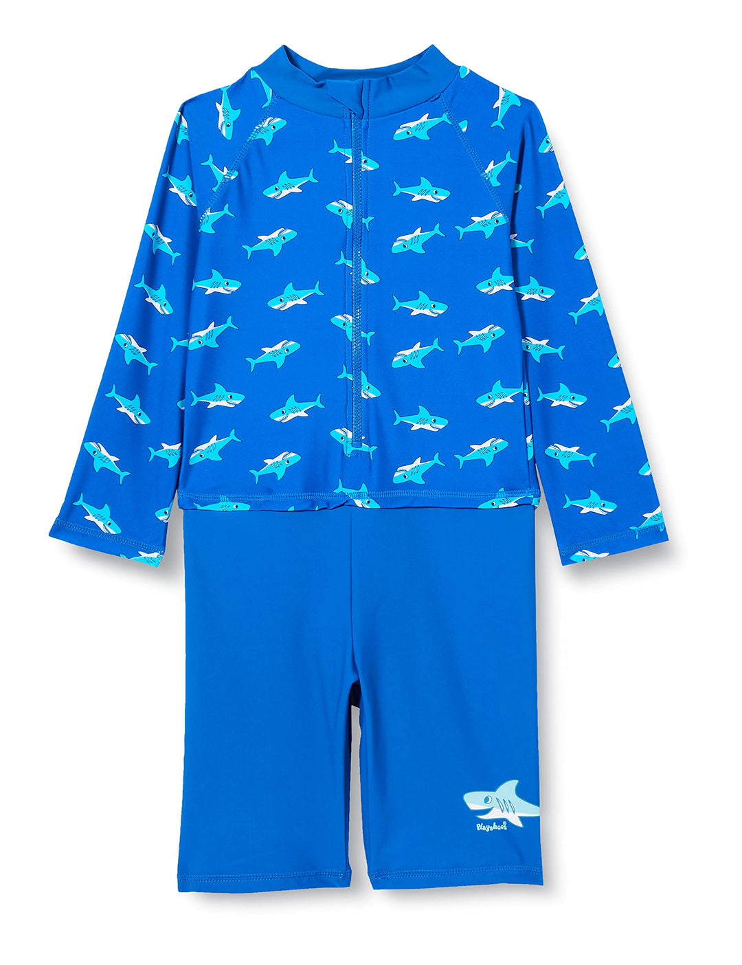Playshoes Unisex Kinder Uv-Schutz Einteiler Badeanzug Schwimmanzug Badebekleidung Hai Langarm 62-68,