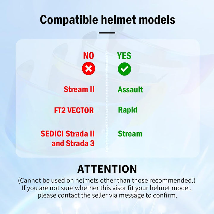 Helmvisier für Assault/Rapid/Stream,Motorradhelm Visier für LS2 FF800/FF353/FF328,Motorrad Windschut