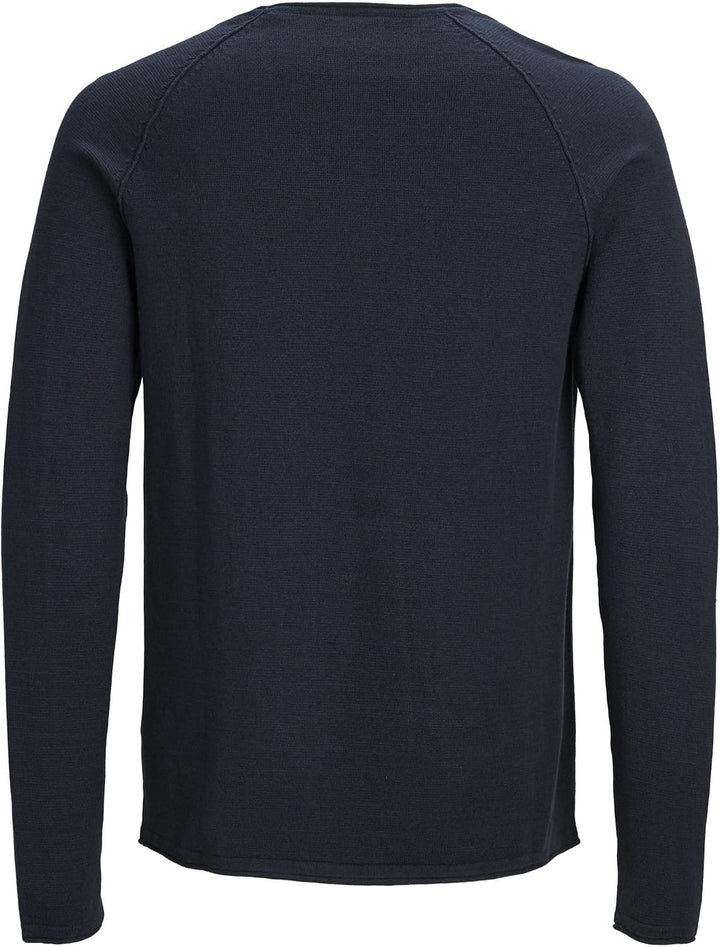JACK &amp; JONES Male Strickpullover mit Rundhals Einfarbig Strickpullover mit Rundhals XS Blau (Ensign