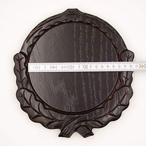 GTK Set Keilerschild geschnitzt dunkel AF 16 cm mit 1 Stück Eichenlaub Deckblatt gross Keilerbrett G