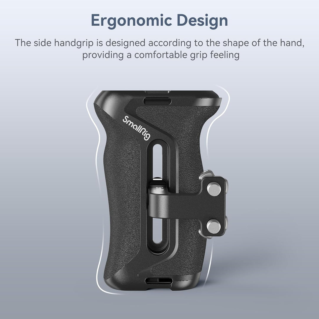 SMALLRIG 1/4" Seitengriff für Kamerakäfige, Aluminium Side Handle mit integriertem 1/4"-20 Gewindelo