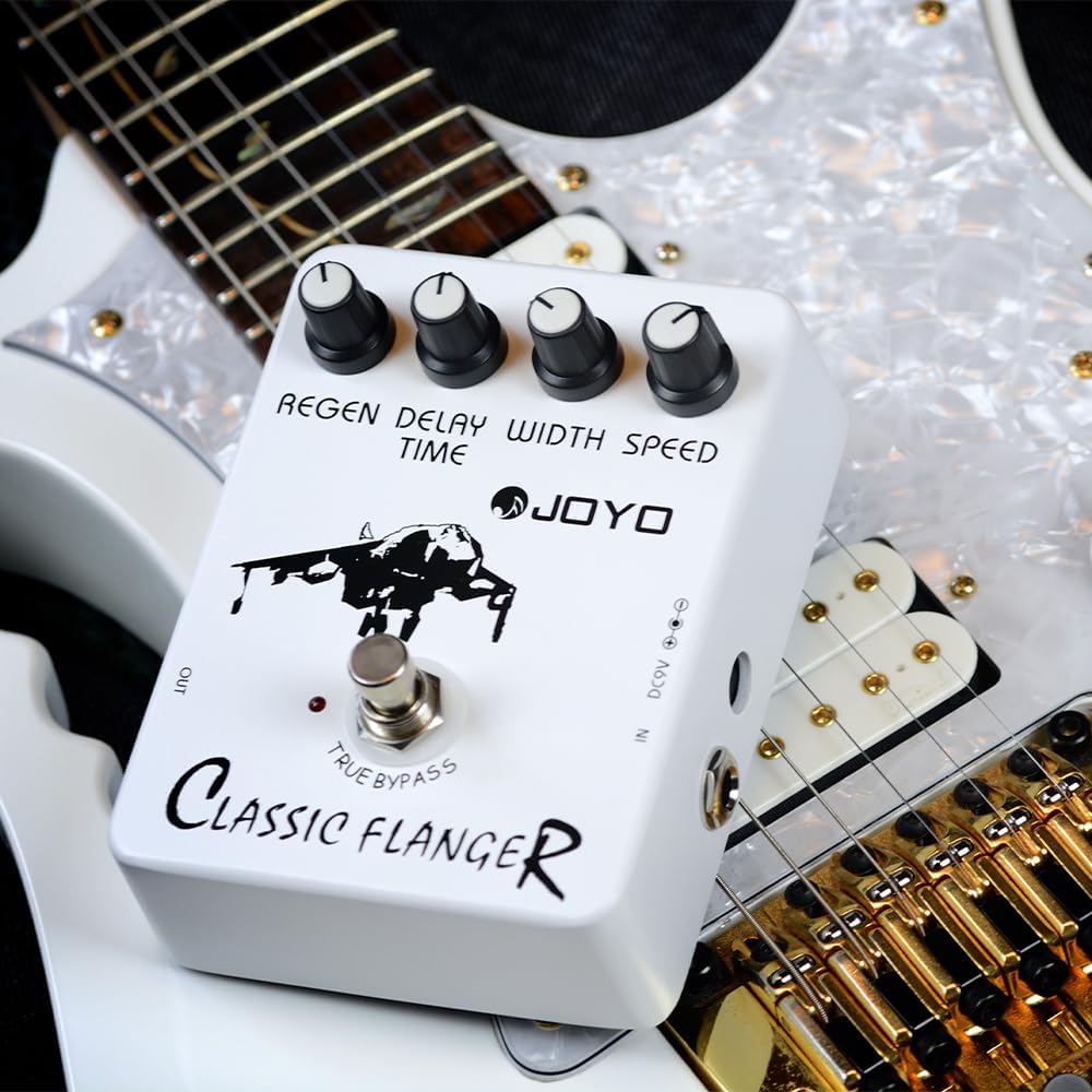 JOYO Flanger-Effektpedal Erzielen Sie metallische Flanger-Sounds und schnelles, zitterndes Vibrato f