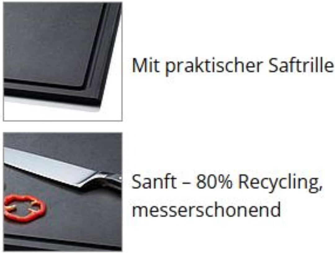 Continenta Tranchierbrett BAND, Duracore 38,5 x 27 x 0,9cm, messerschonendes Servier- und Schneidebr