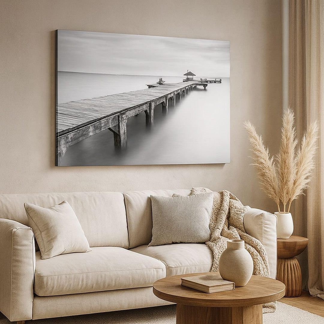 Bilder auf Leinwand 100x70cm Leinwandbild Thailand bucht strand brücke Gross Wanddeko Bild Schlafzim