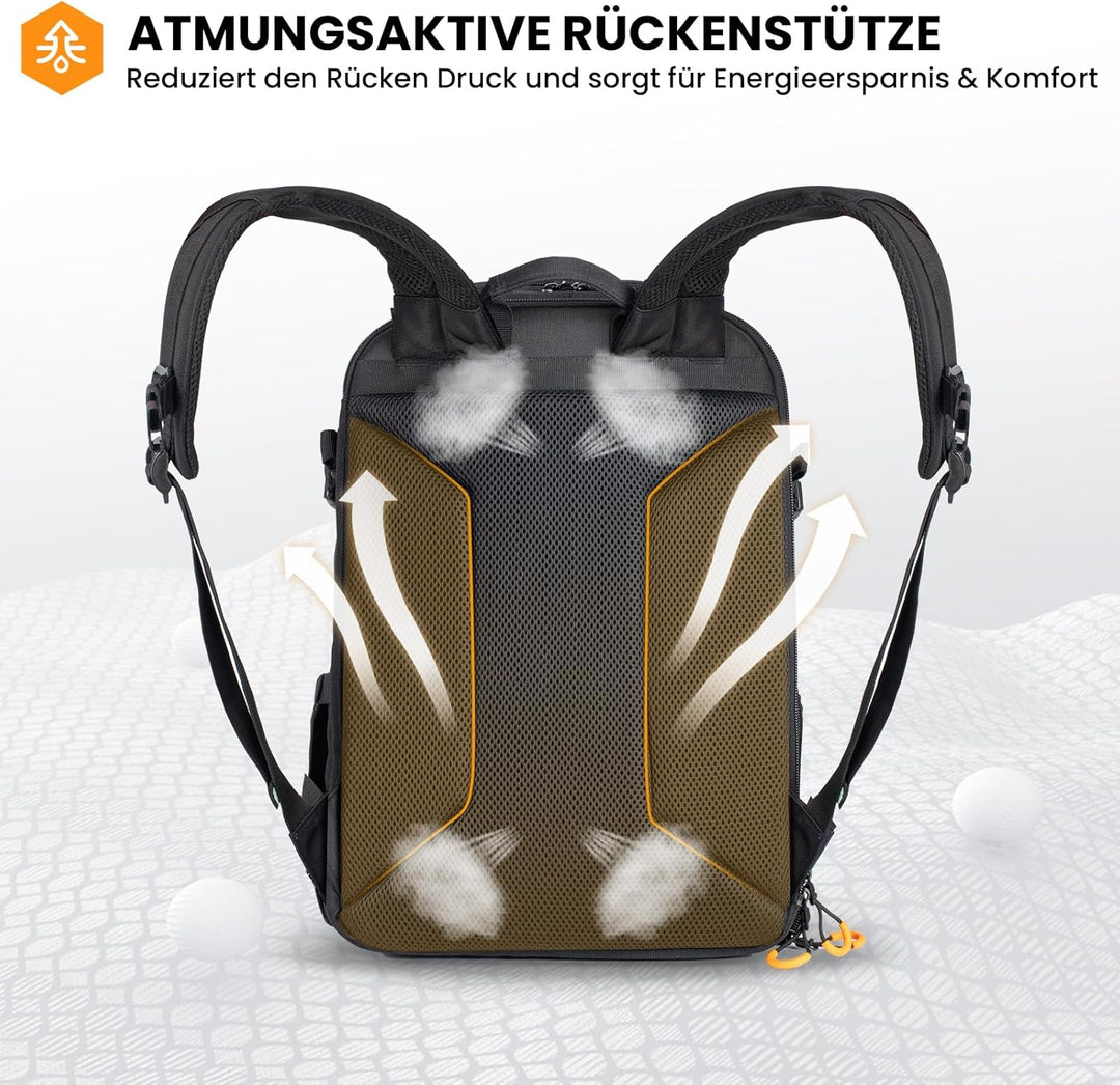 TARION Wasserdicht Kamerarucksack Spiegelreflex: DSLR SLR Gross Kameratasche mit 15,6 Zoll Laptopfac