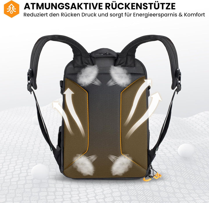 TARION Wasserdicht Kamerarucksack Spiegelreflex: DSLR SLR Gross Kameratasche mit 15,6 Zoll Laptopfac