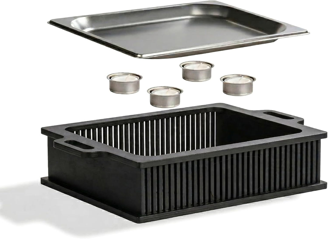 INEXTERIOR Hotty Legacy Warmhalteplatte fürs Grillen – BBQ-Design Speisenwärmer – Stövchen für Grill