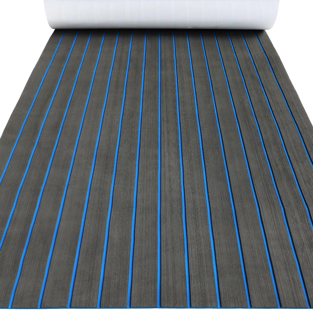 Eva Schaum Boot Bodenbelag Marine rutschfeste Matte 240x112/90/55/41cm Selbstklebend Teakholzimitat