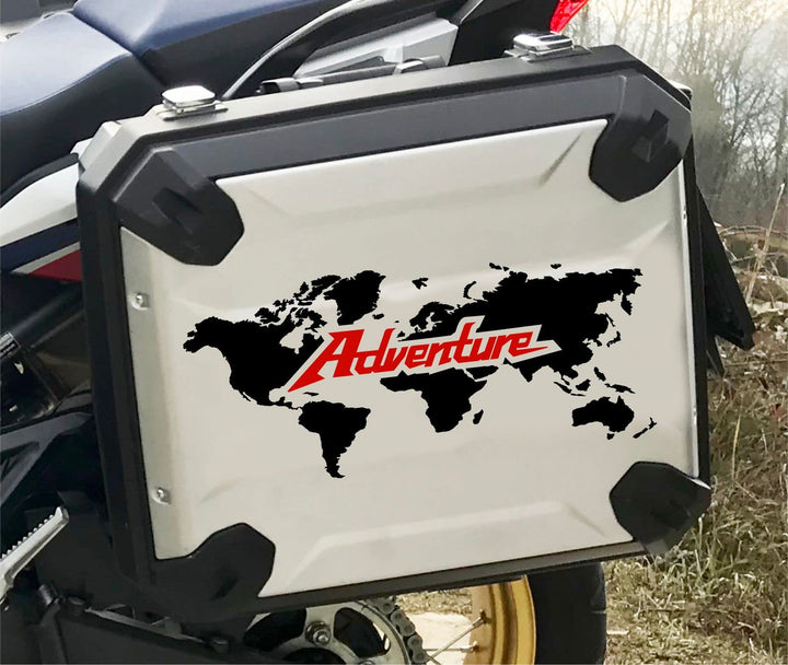 2 Aufkleber für Motorrad Honda CRF 1000 L Africa Twin 2016 (schwarz-rot), Schwarz-rot
