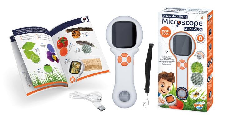 Mikroskop 500X Videolupe für Kinder – Display 5 cm – integrierte LED – Foto & Video – Automatischer