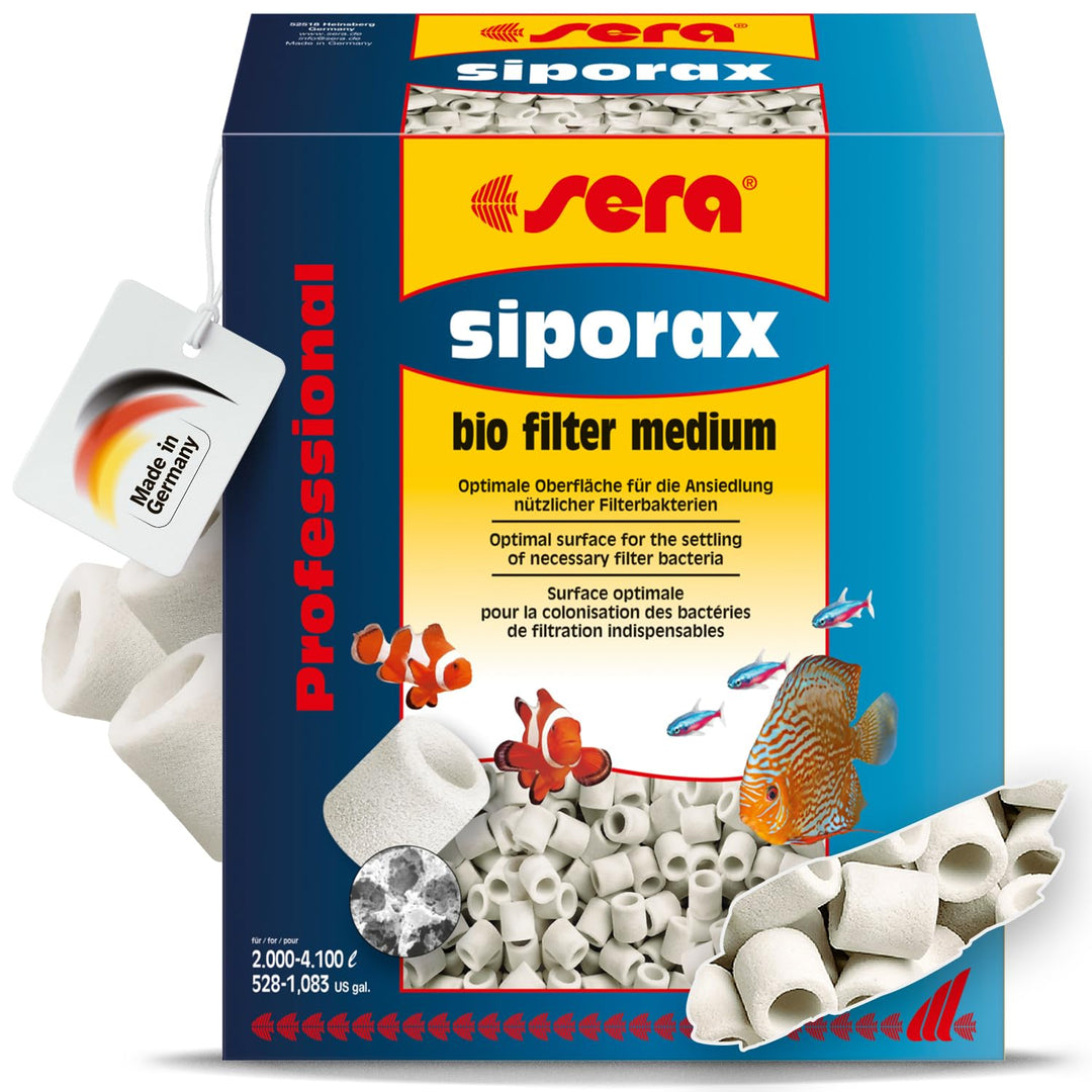 sera siporax Aquarium Filtermaterial 2,9 kg | Maximale Optimierung der biologischen Filterung | Bio-