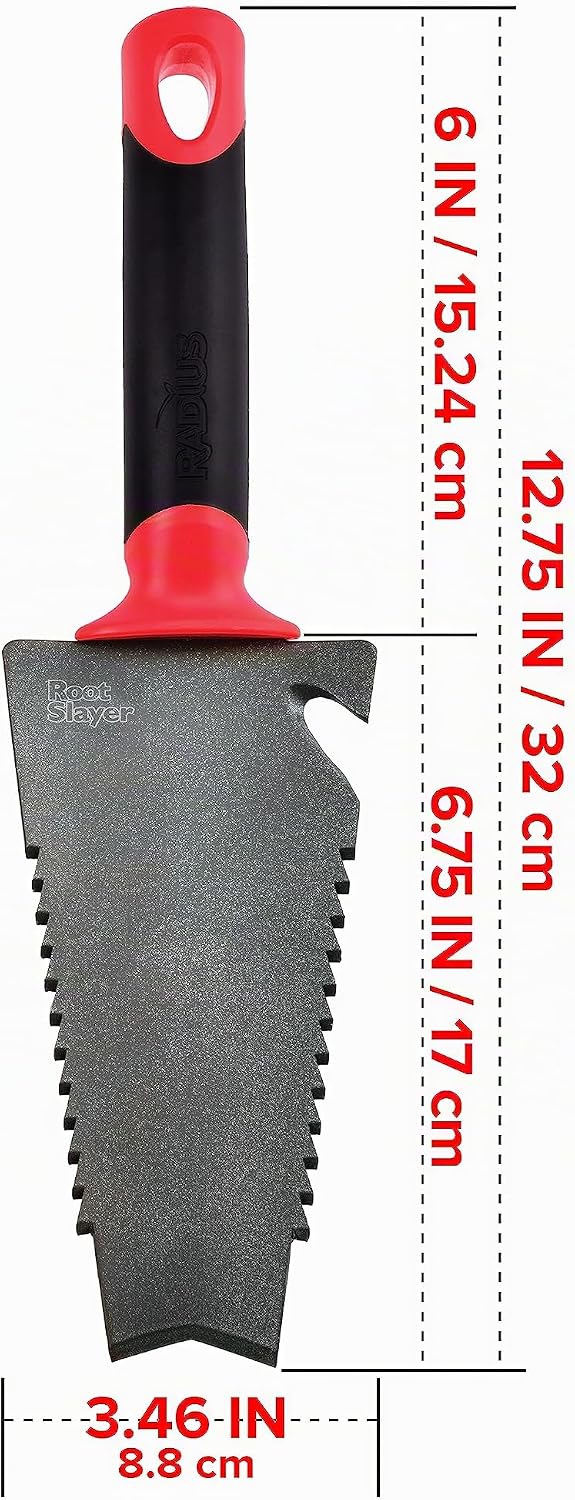 Radius Garden 16011 Root Slayer Carbon Stahl Hand Schaufel rot Trowel, Trowel