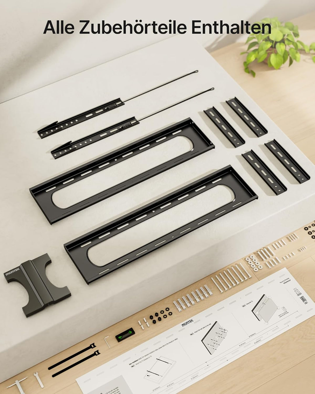 monTEK Heavy Duty Feste TV Wandhalterung, Wandhalterung Fernseher für 37–140 Zoll TVs bis 136 kg, 32