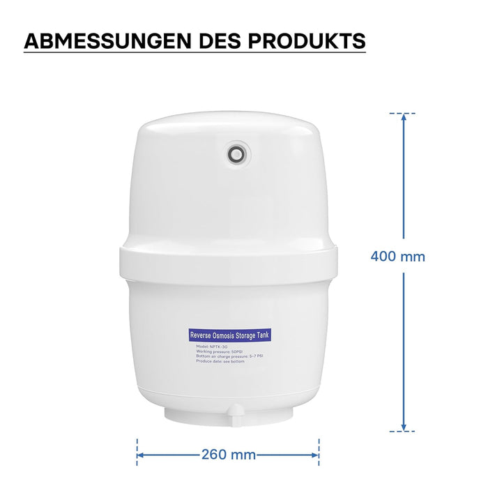 Umkehrosmose 4 G Wassertank 15,14 L Wasser Container lebensmittelecht