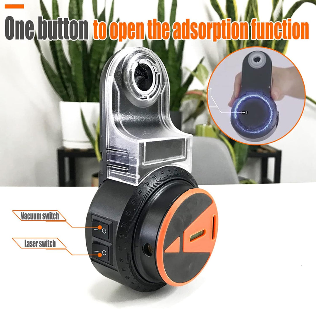 Universal Bohrstaubauffangbehälter mit Lithium-Batterie, Multifunktional, ABS, Schwarz-Orange, 500mA